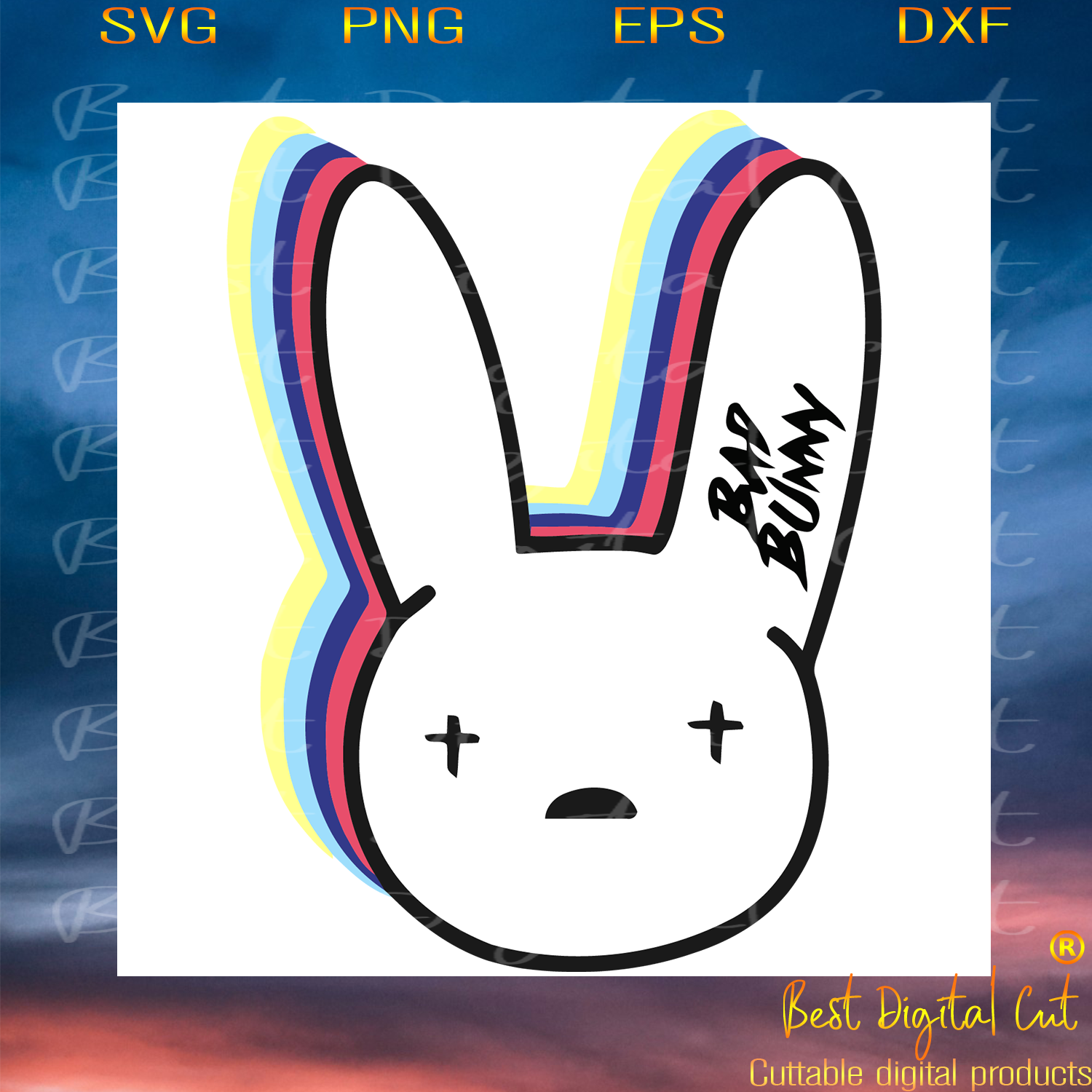 Download Trending Svg, Bad Bunny SVG,svg Bad Bunny Logo SVG, Conejo ...