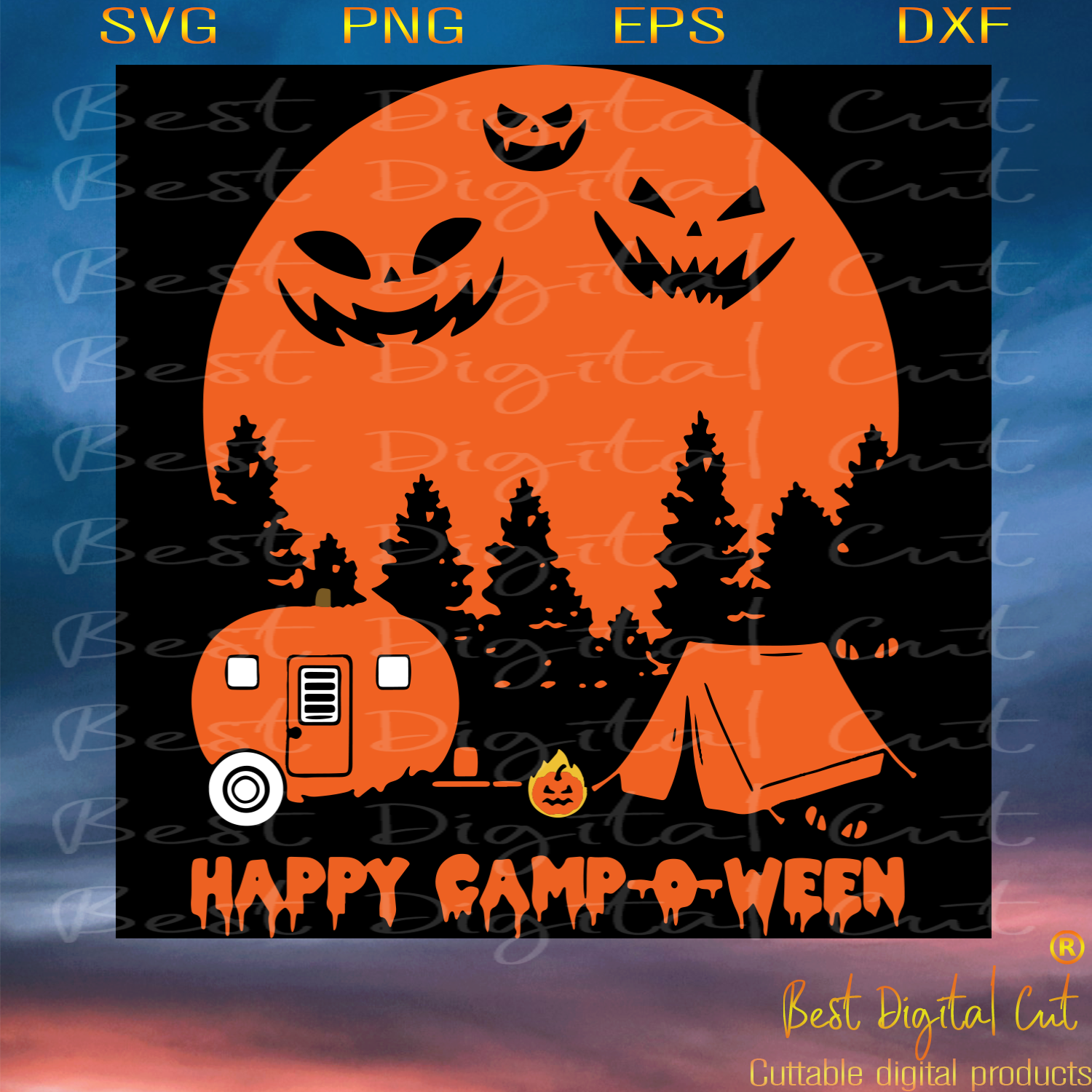 Download Happy Camp O Ween, Halloween Svg, Camping Svg, Camper Svg ...