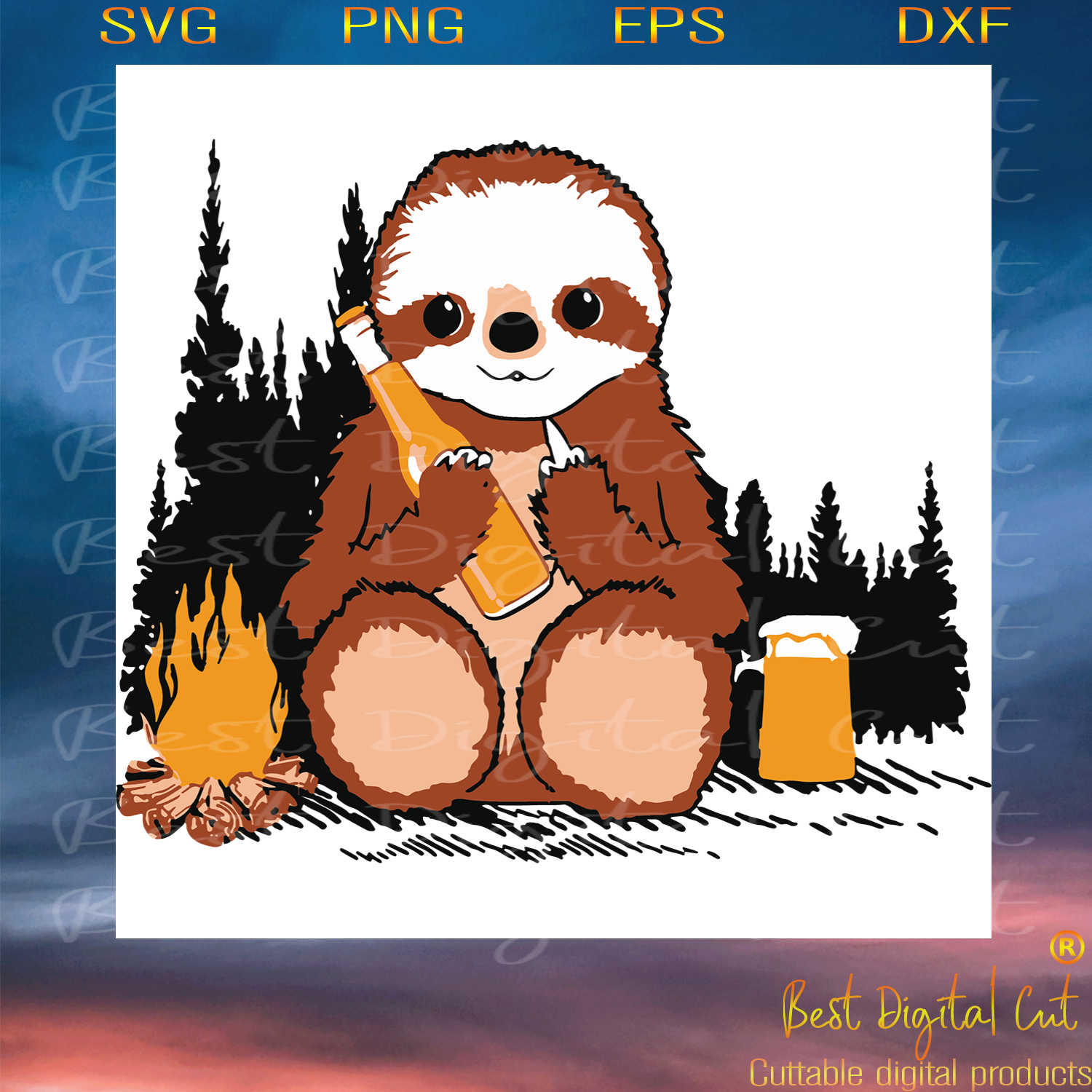 Download Happy Camper, Trending Svg, Sloth Svg, Sloth Gift, Sloth ...