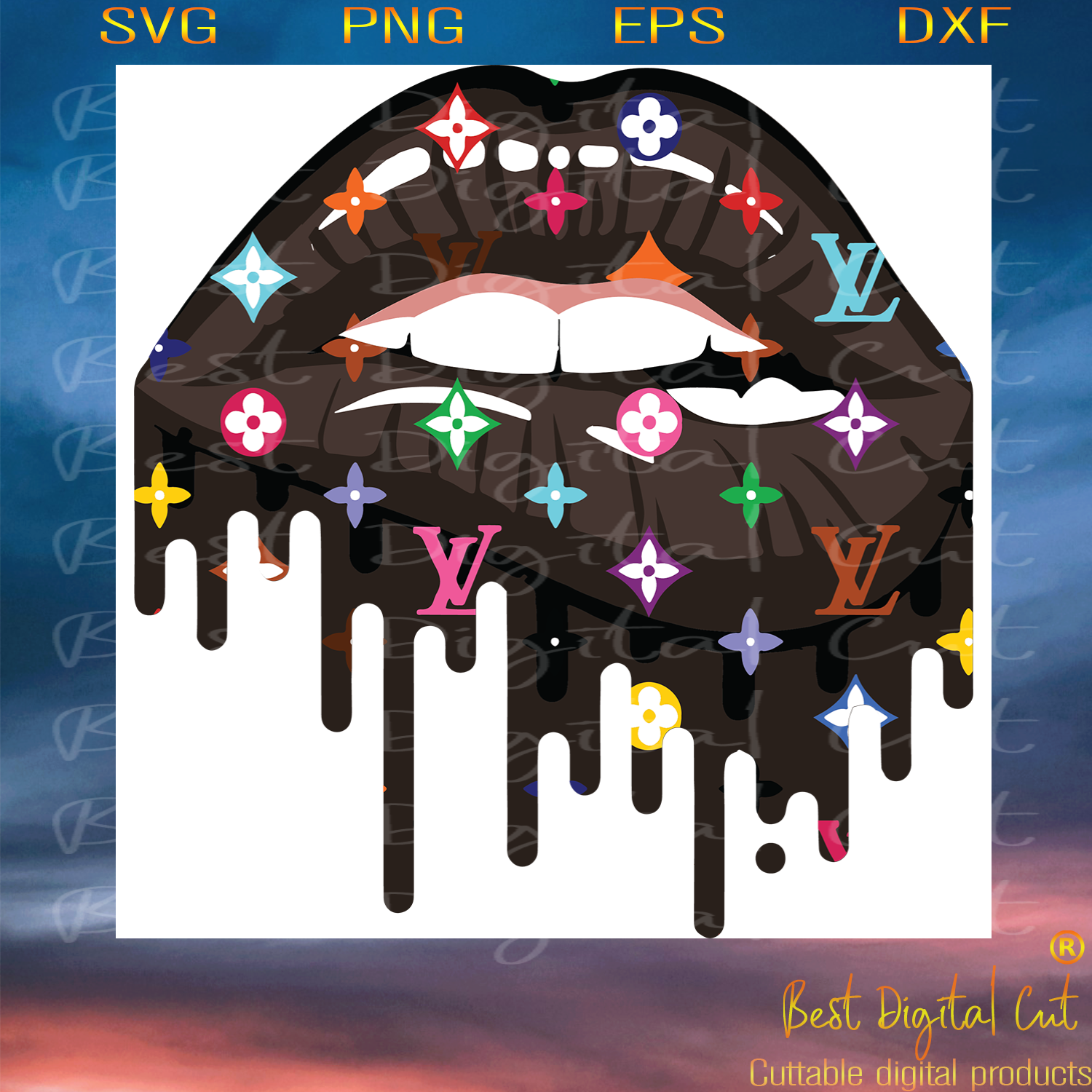 Download LV Dark Lip Logo, Trending Svg, LV Logo, Louis Vuitton Lip ...