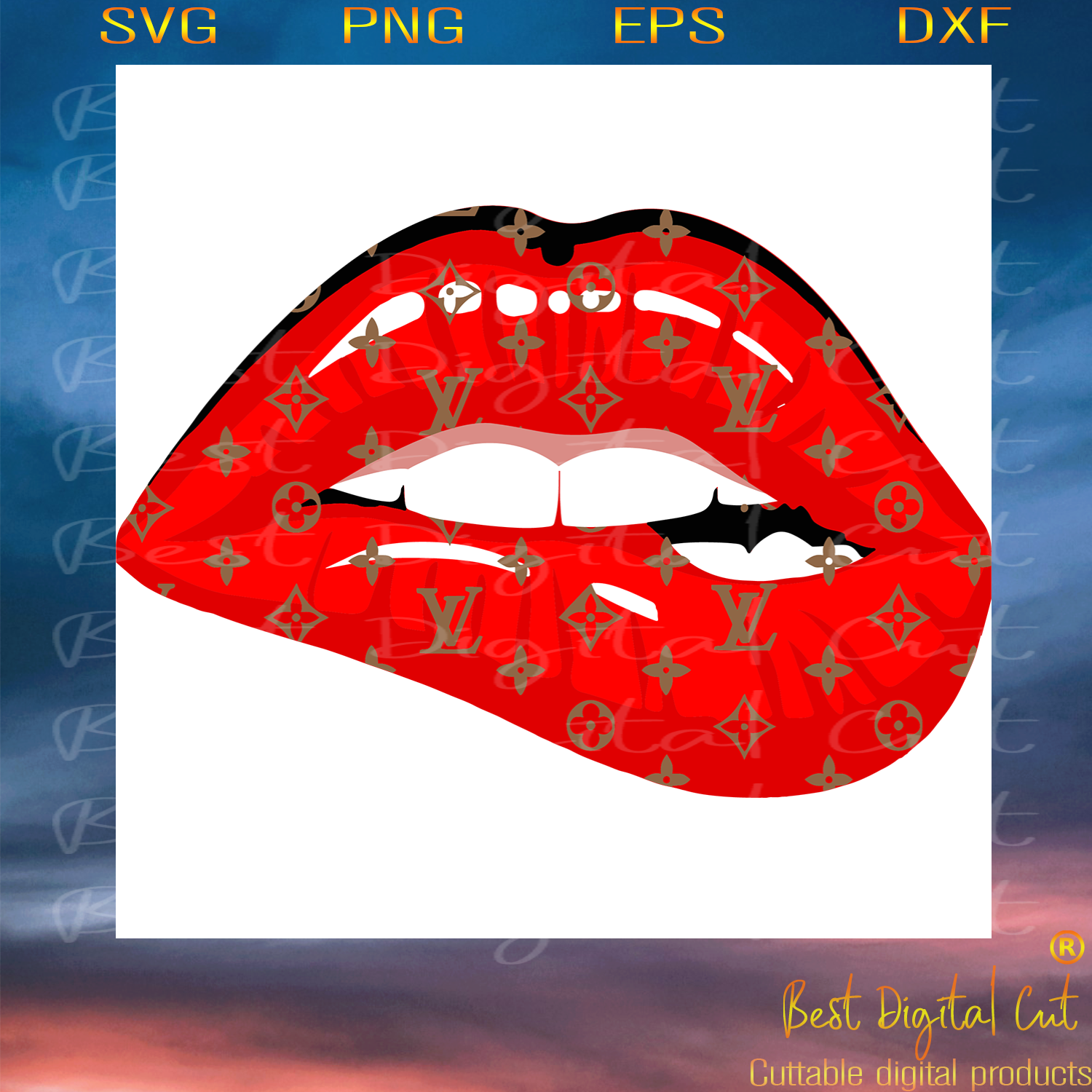 Download Lv Inspired Louis Vuitton Lips Svg Design Cut File For ...