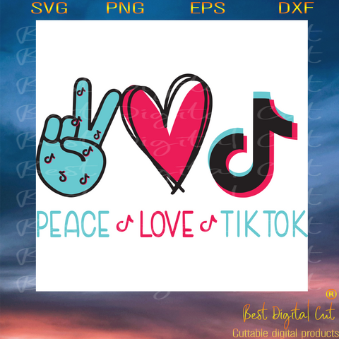 Free Free 112 Peace Love Tiktok Svg Free SVG PNG EPS DXF File