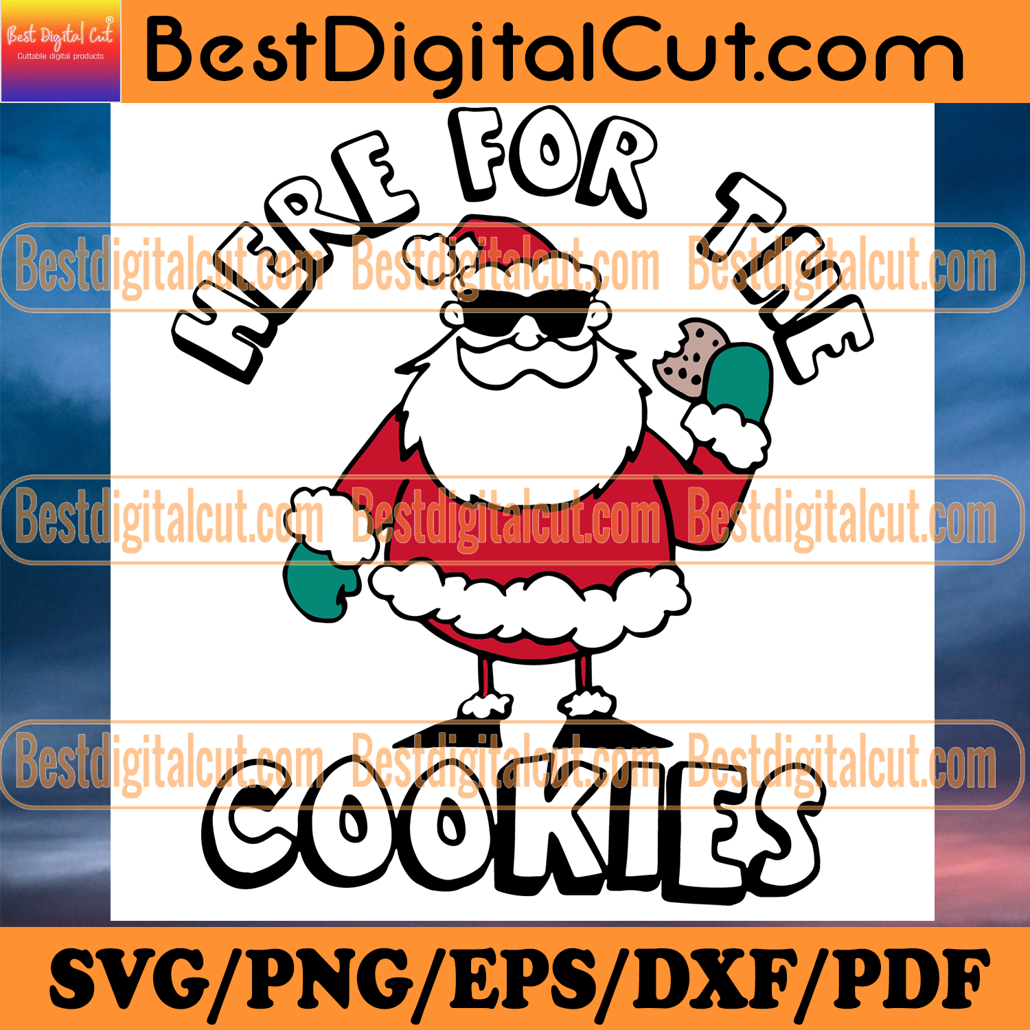 Download Santa Claus Here For The Cookies Svg, Christmas Svg, Xmas ...