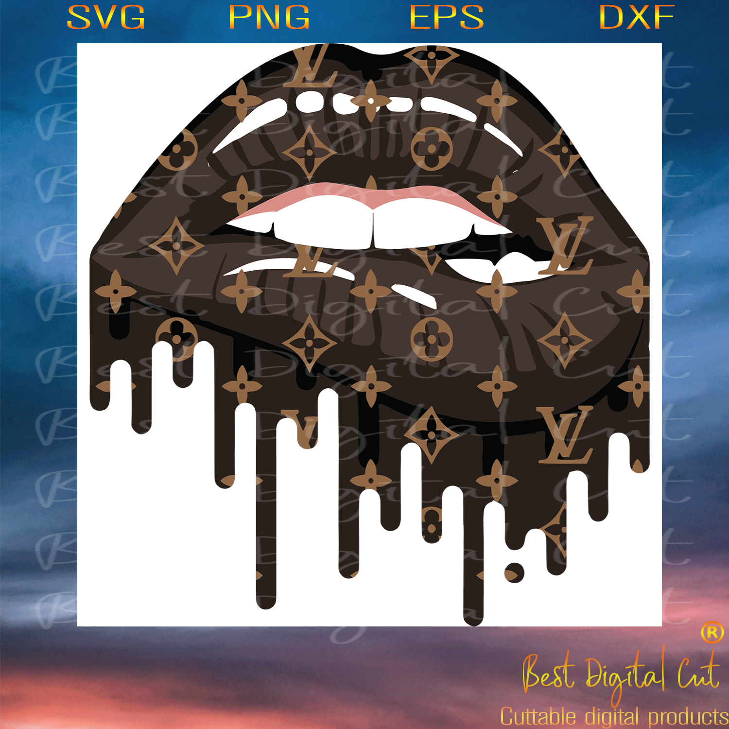 Download Lv Inspired Louis Vuitton Lips Svg Design Cut File For ...