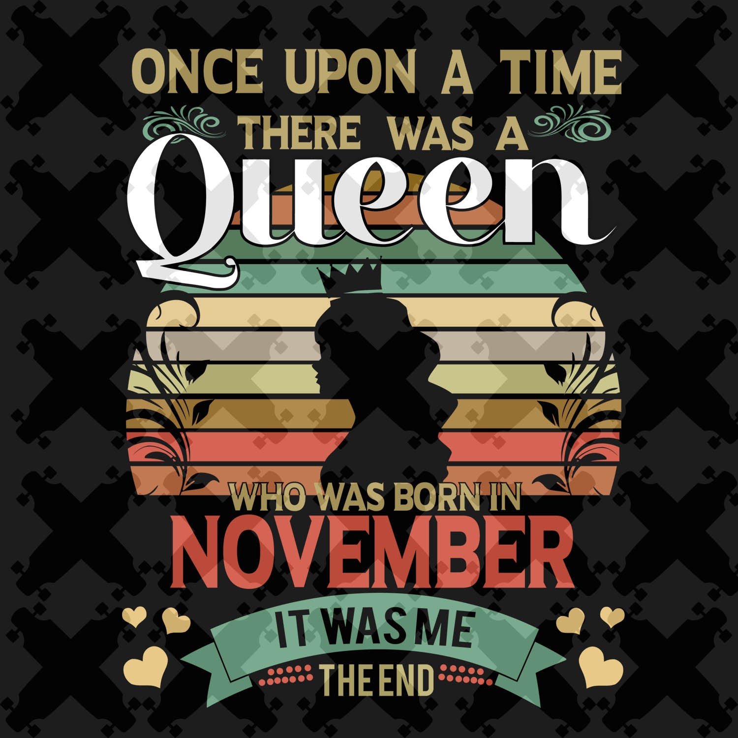 Download There was a queen who was born in November, retro vintage ...