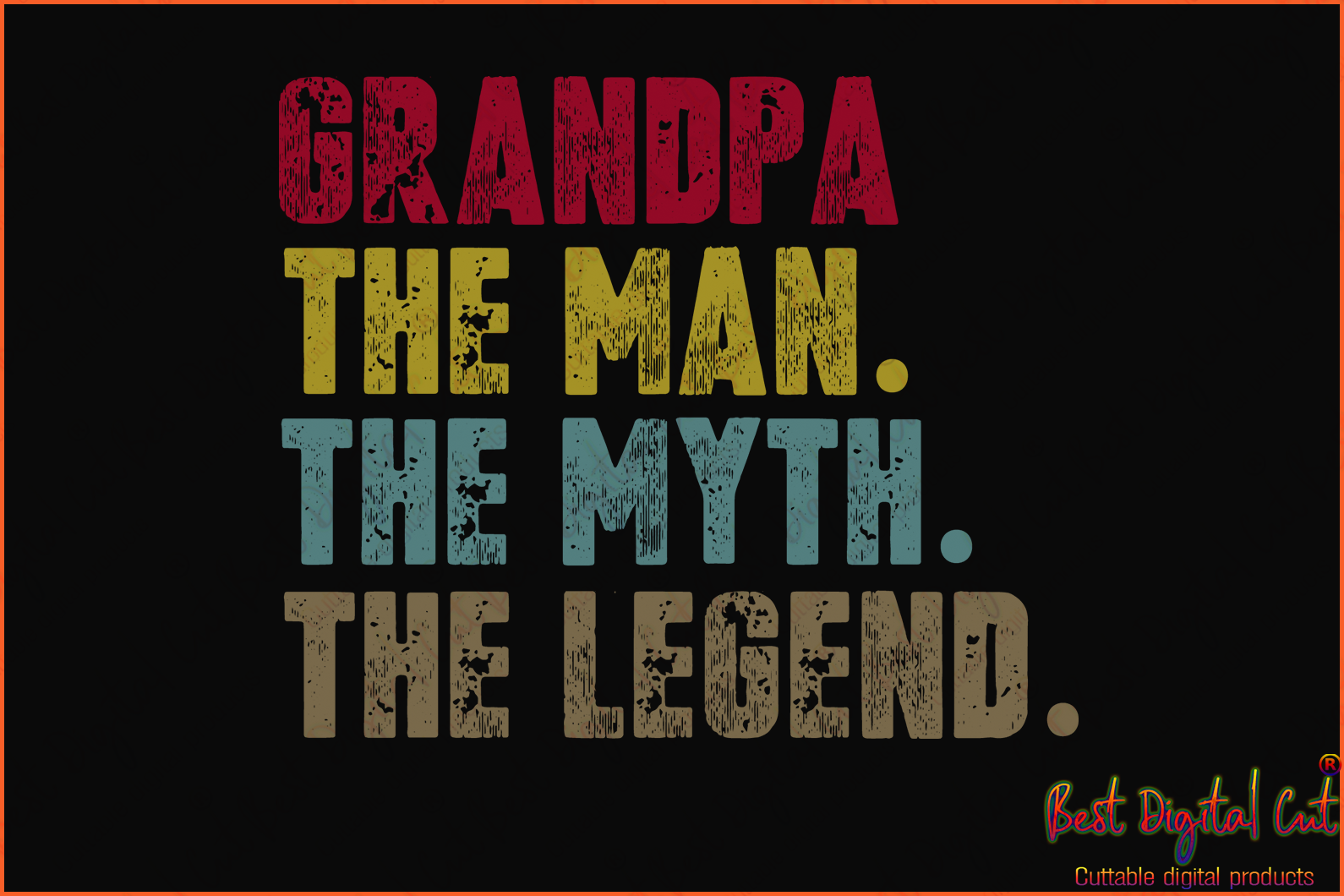 Download Grandpa the man the myth the legend,fathers day svg ...