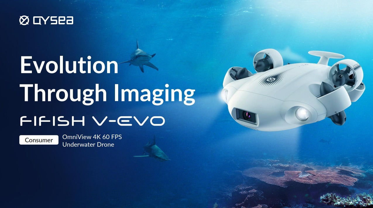 QYSEA FIFISH V-EVO ROV ARM Package Omni View 4K 60FPS Underwater Drone