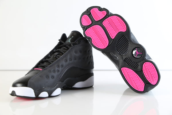 pink and white jordan retro 13