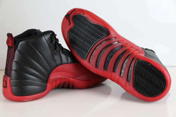 hed en anden ledsage Nike Air Jordan Retro 12 Flu Game Black Red Bred 130690-002 Adult and –  Zadehkicks