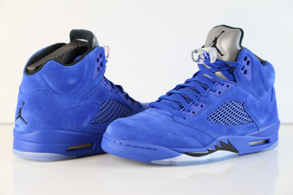 jordan retro 5 blue suede