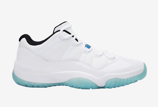 blue and white jordans 11 low