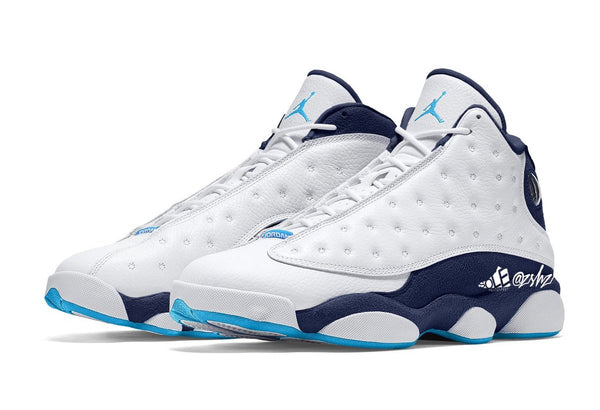 air jordan retro 13 blue and white