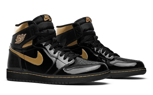 air jordan retro 1 gold and black