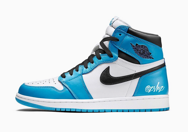 jordan retro 1 black and blue