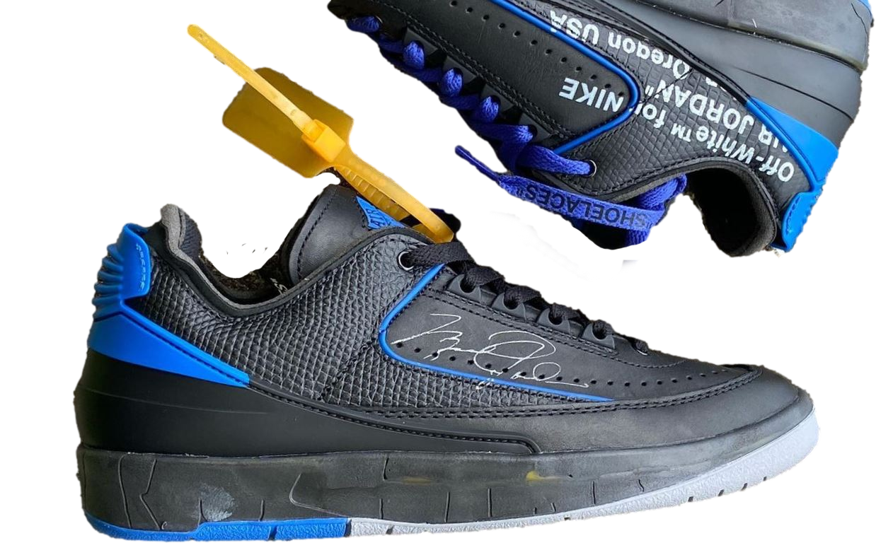 Nike Air Jordan Retro 2 Low SP Off-White Black Blue Grey DJ4375-004 - BONUS