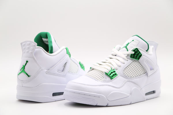 retro 4 white green