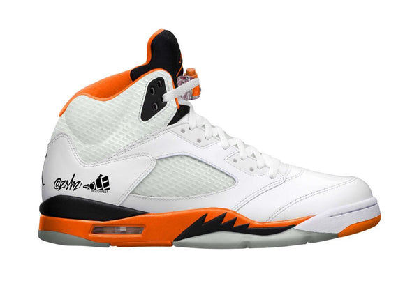 jordan 5 orange and white