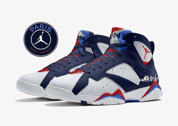 navy blue jordan 7