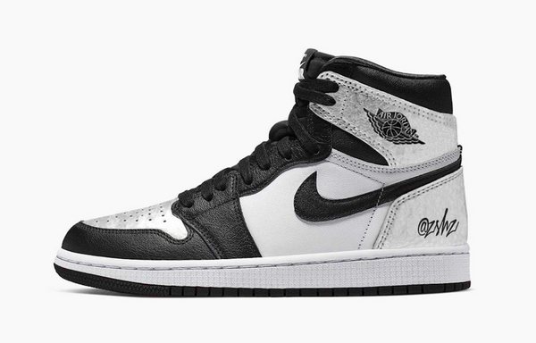 jordan retro 1 black and silver