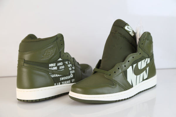 air jordan 1 high og olive canvas