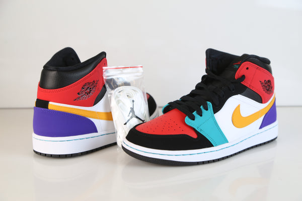 jordan retro 1 mid multicolor