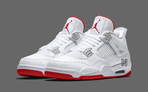 jordan retro 4 white and silver