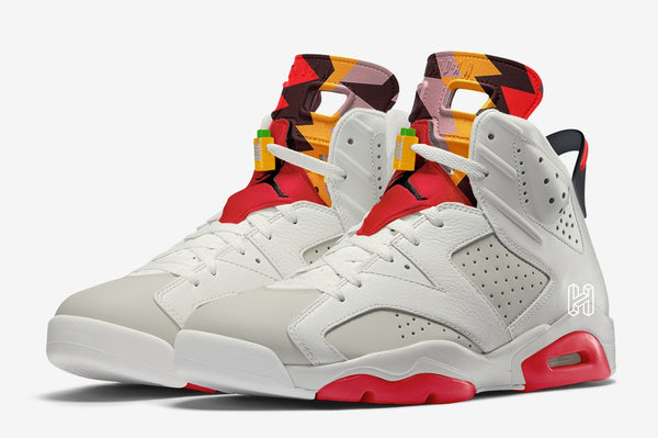 jordan retro 6 red and white