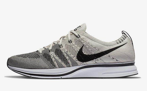 pale grey flyknit trainer