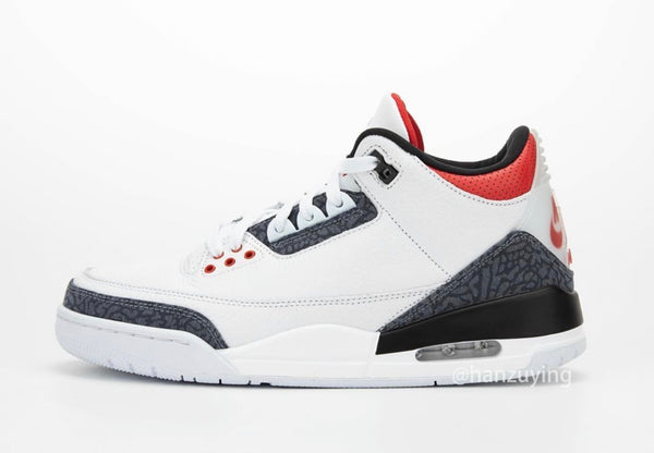 air jordan retro 3 white and red