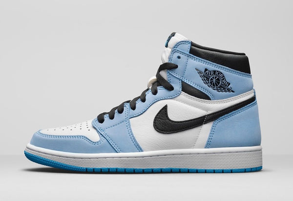 jordan retro 1 blue black and white