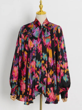 Enchanted Floral Blouse In Black