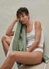 BETHELL Bath Towel | Sage and Chalk | 100% GOTS certified Organic Cotton bath towel by BAINA