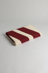 ERIN Pool Towel | Maroon and Butter | 100% GOTS certified Organic Cotton pool towel by BAINA