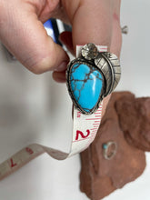 Load image into Gallery viewer, Egyptian Blue Turquoise Size 9 Ring by San Felipe Artist Monica Silva Lovato