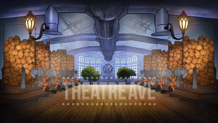 Squirrel nut room theatre projection for shows