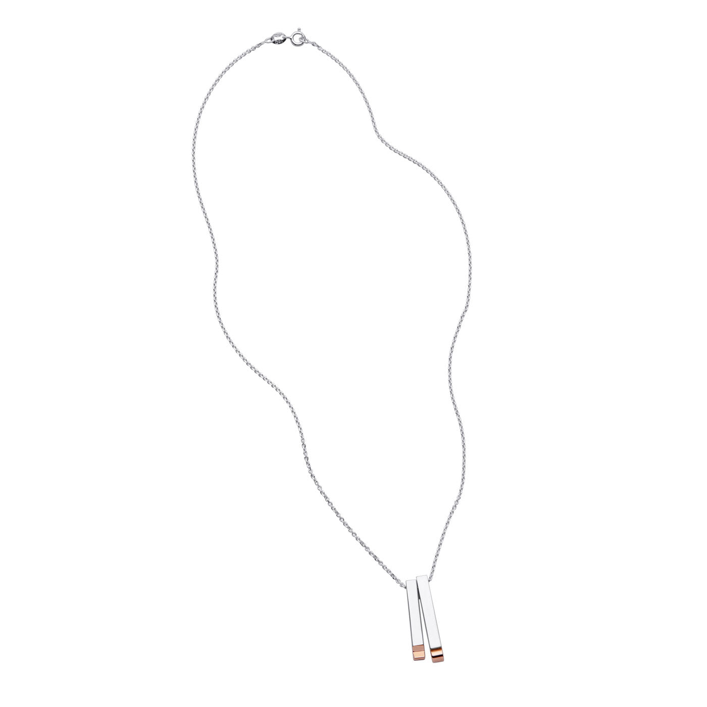 Bixlers Pure Love X and O Necklace In Sterling Silver and 14k Gold