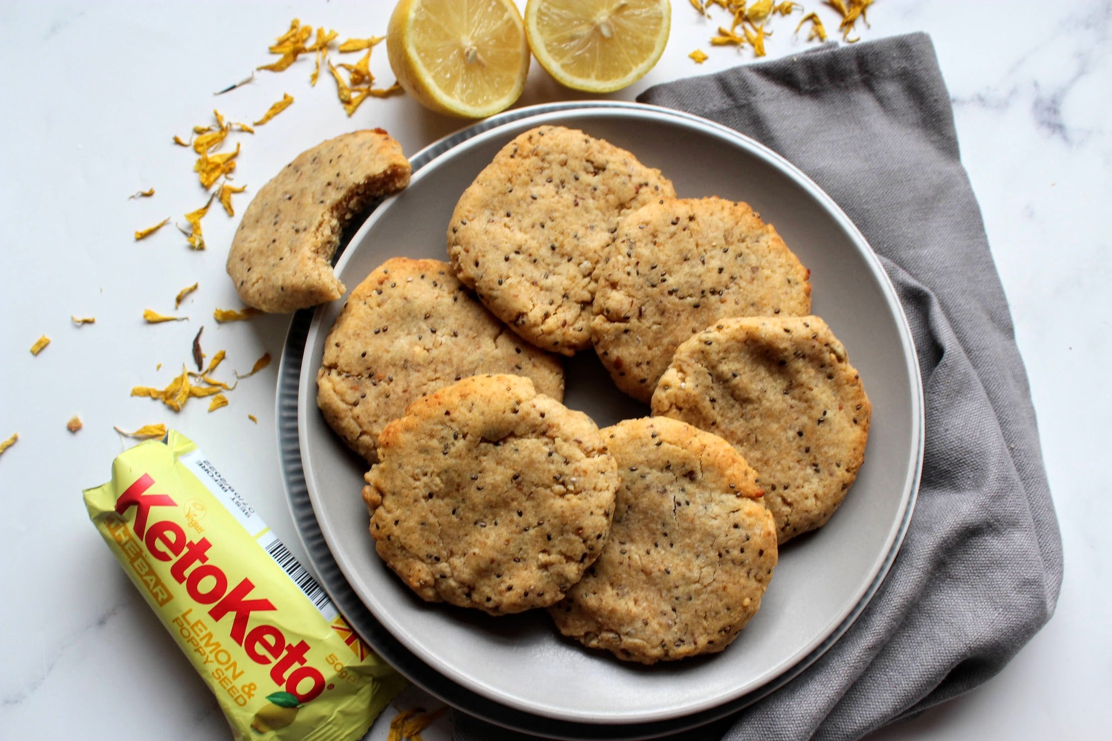 Lemon & Poppy Seed Keto Cookies