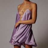 front view of lilac  Mini Dress