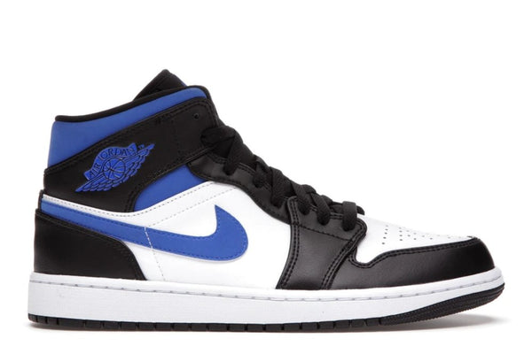 jordan 1 mid black racer blue white stockx