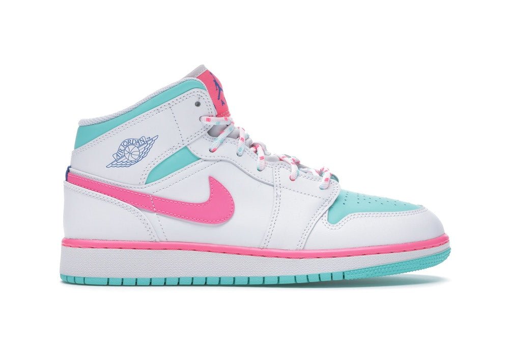 green and pink jordan 1 mid