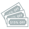 15% Off vouchers