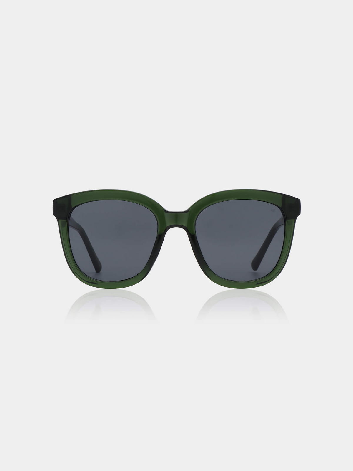 A.Kjaerbede Marvin Round Sunglasses in Green Marble Transparent