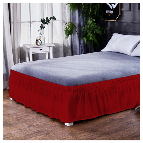 Solid Color Elastic Removable Bed Skirt