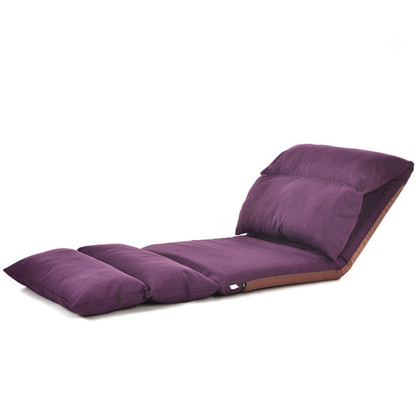 purple reclining sofa