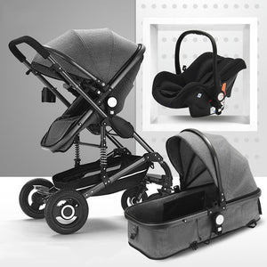 3 in 1 travel system baby pram & pushchair with car seat