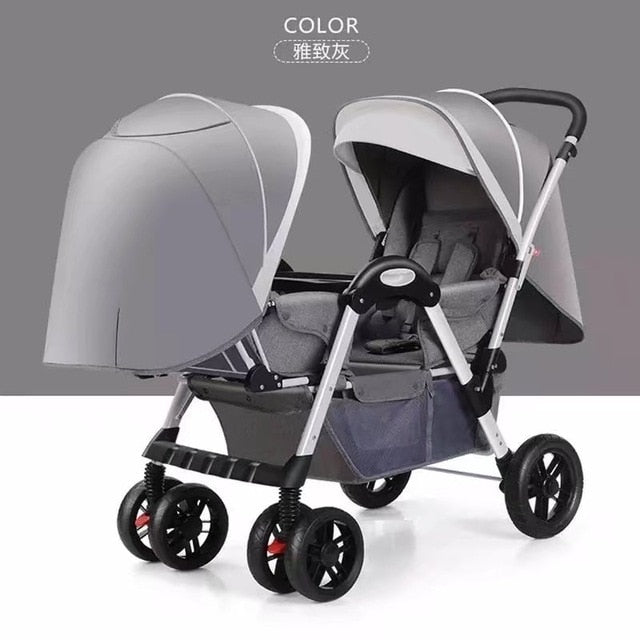 reclining double stroller