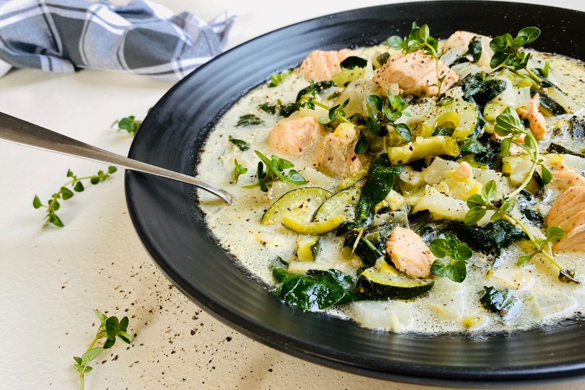 Creamy Salmon, Fennel & Greens