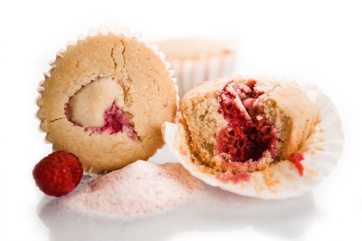 Skin loving raspberry lemon muffins