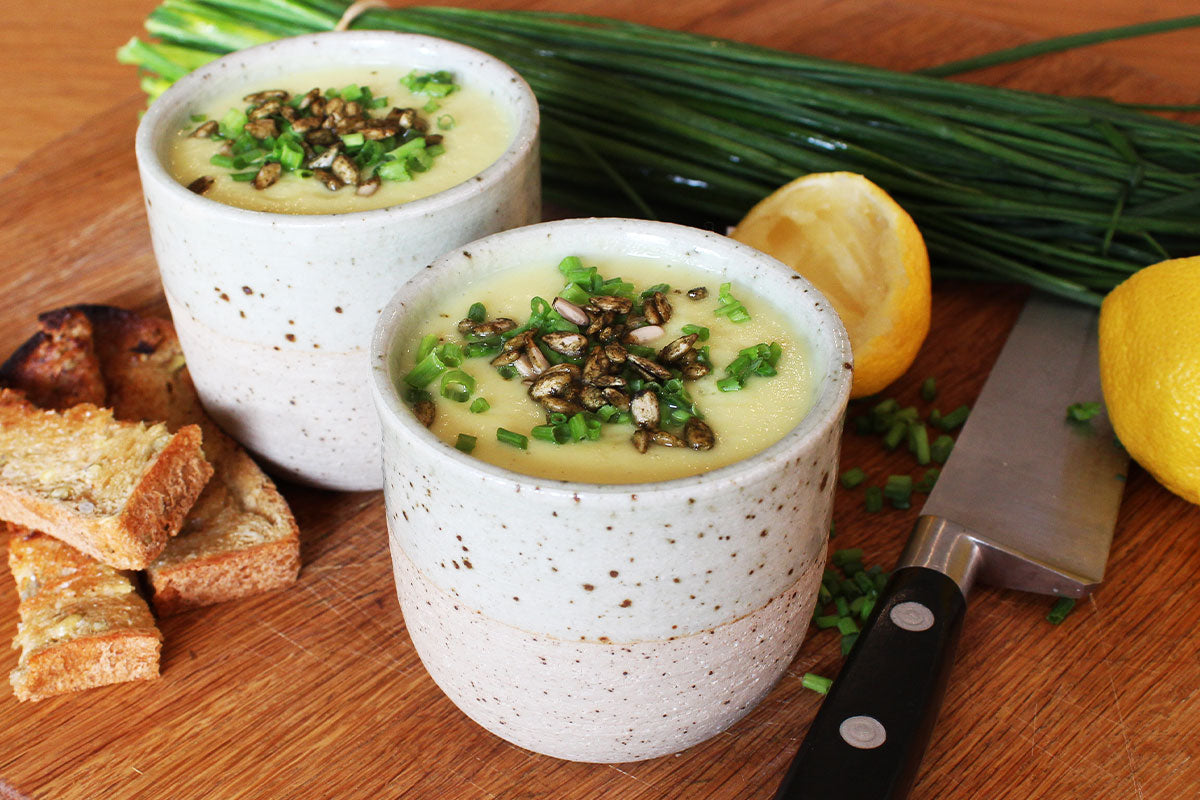 Creamy cauliflower soup collagen