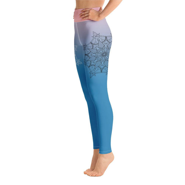 Gradient High Waist Yinyang Mandala Yoga Pants Leggings – Chakra Galaxy